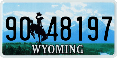 WY license plate 9048197