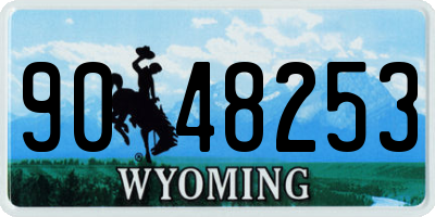 WY license plate 9048253
