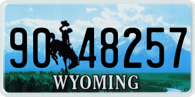 WY license plate 9048257