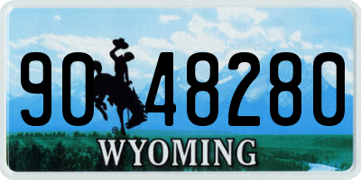 WY license plate 9048280