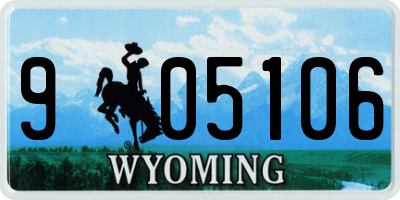 WY license plate 905106