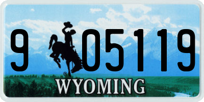 WY license plate 905119