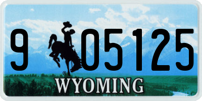 WY license plate 905125