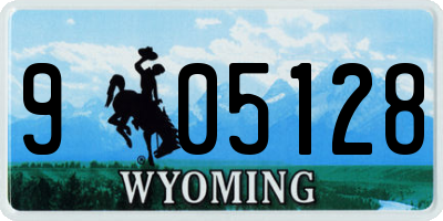 WY license plate 905128