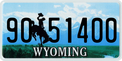 WY license plate 9051400