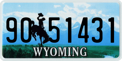 WY license plate 9051431