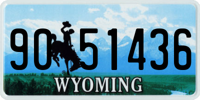 WY license plate 9051436