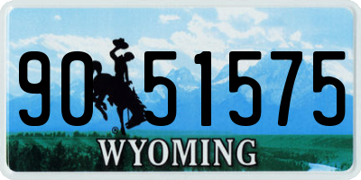 WY license plate 9051575