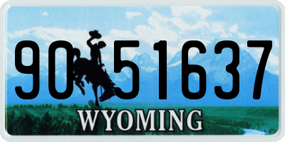 WY license plate 9051637