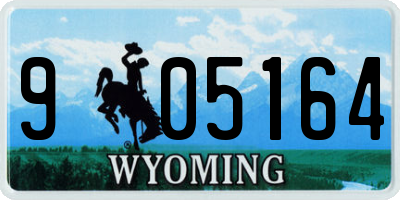 WY license plate 905164