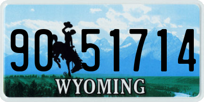 WY license plate 9051714