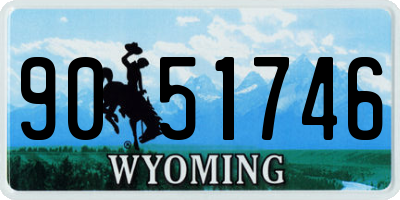 WY license plate 9051746