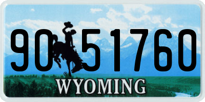 WY license plate 9051760