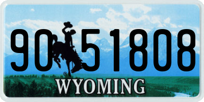 WY license plate 9051808