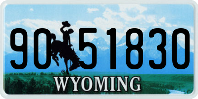 WY license plate 9051830