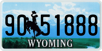 WY license plate 9051888