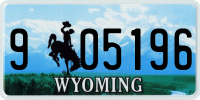 WY license plate 905196