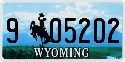 WY license plate 905202