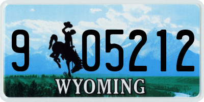WY license plate 905212