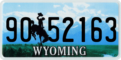 WY license plate 9052163