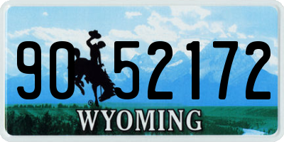 WY license plate 9052172
