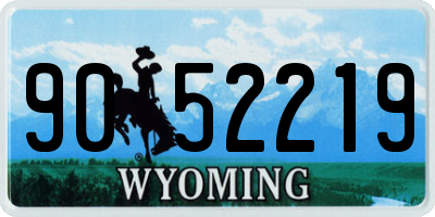 WY license plate 9052219