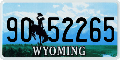 WY license plate 9052265