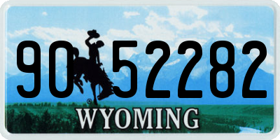 WY license plate 9052282