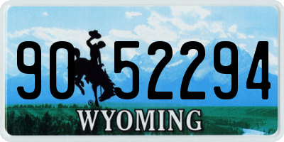 WY license plate 9052294
