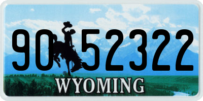 WY license plate 9052322
