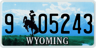 WY license plate 905243
