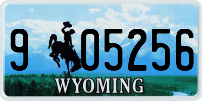 WY license plate 905256