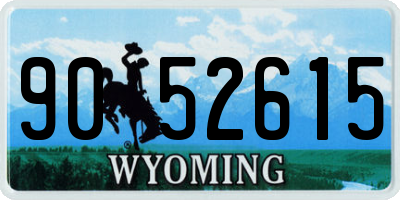 WY license plate 9052615