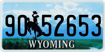 WY license plate 9052653