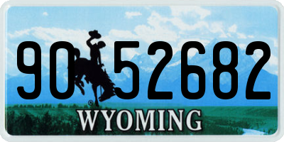 WY license plate 9052682