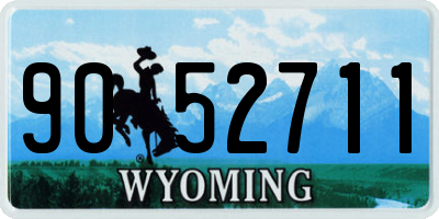 WY license plate 9052711