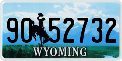 WY license plate 9052732