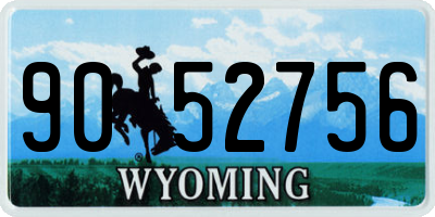 WY license plate 9052756