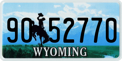 WY license plate 9052770