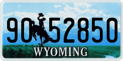 WY license plate 9052850