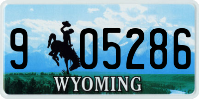 WY license plate 905286