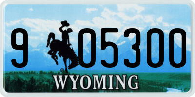 WY license plate 905300