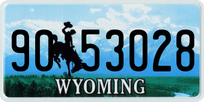 WY license plate 9053028