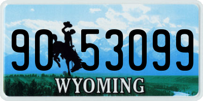 WY license plate 9053099