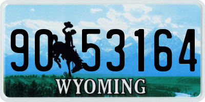 WY license plate 9053164