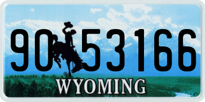 WY license plate 9053166