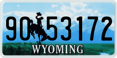 WY license plate 9053172