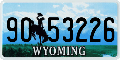 WY license plate 9053226