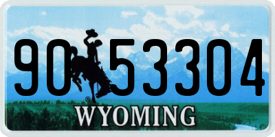 WY license plate 9053304