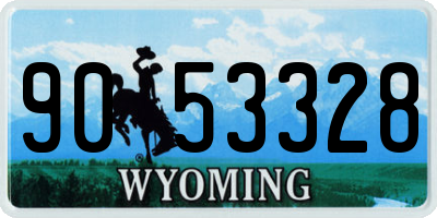 WY license plate 9053328